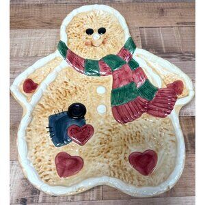 Vtg Vigor Hand-Painted Gingerbread Man Ceramic Cookie Platter